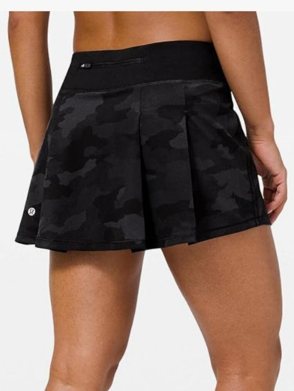 lululemon athletica Black & Dark Gray Camo Mini Skirt